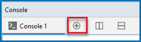 Click plus button to open another Console window